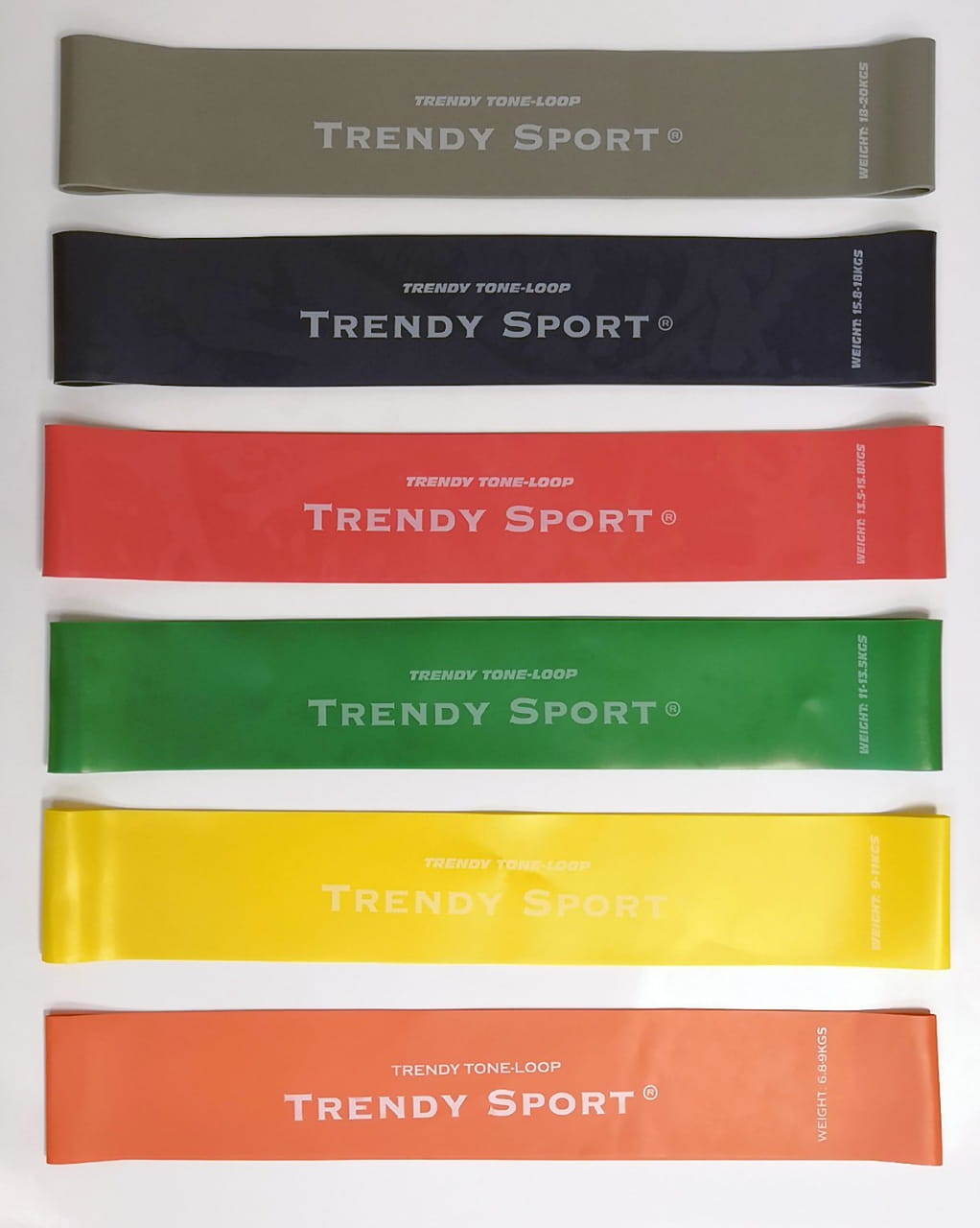 Fitness vybavenie TM-Trendy Tone Loop - odporová guma, 7-9kg, oranžová
